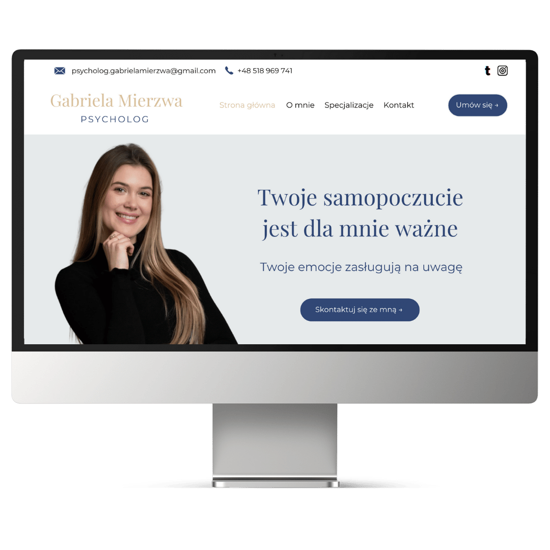 strona internetowa dla psychoterapeuty